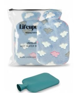 Lifenpure 2 Ltr Soft Hot Water Bag In Reusable Ziplock Clear Pouch Bag Classic Style For Body Shoulder Cramps Neck Pain Relief