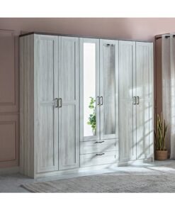 Home Box Angelic 6-Door Wardrobe with 2 Drawers 55 x 220 x 240 cm