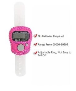 HY 4 Pcs Finger Counters - 5 Digital LED Electronic Finger Counter, Mechanical Manual Clicker Number Lap Tracker Tally Counter with Bling Design Mini Ring Stick Counter Multicolour - Image 3