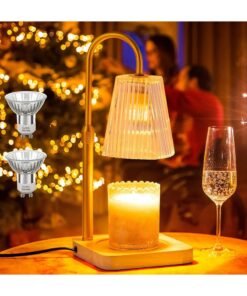 KINGMAZI Vintage Candle Warmer Lamp - Equipped with 2 Bulbs, Controller, Dimmable,Suitable for Warming Jar Candles and Wax Melts
