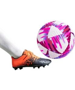 VIO Kids Training Soccer Ball Official Ball Size 5 Durable Machine Stitched Synthetic Football with Reinforced Bladder for All Ages Ideal for Team Games Group Solo Play Training Match Practise Football Matches Competition Suitable for Grass Turf Indoor Surfaces Indoor Outdoor Beginner Professional Gifts for Birthday Boys Girls