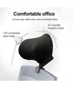 DUNISO Adjustable Ergonomic Office Chair Headrest，Universal Height and Angle Adjustable Memory Foam Headrest，Neck Support Cushion Clip on，Easy Installation，for Office Chairs, Gaming Chairs, Recliners, and Car Seats - Image 4