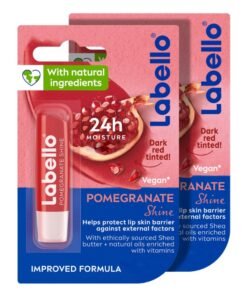 Labello Pack Of 2 Moisturizing Lip Balm Pomegranate Shine 4.8grams