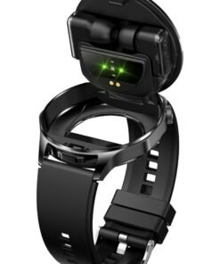 RollsTimi  Smart Watch with Earbuds,2 in 1 TWS Smartwatches,1.43" Colorful AMOLED Display Smartwatch for Android iOS,Waterproof Fitness Tracker Long Time Standby (Black)