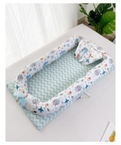 NKX Pure Cotton Portable crib mid-Bed Detachable and Washable Newborn Baby sleeping Artifact foldable Bionic Bed