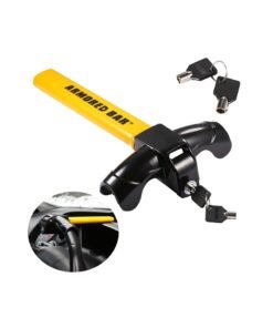 SYOSI Car Steering Wheel Lock, Universal Fit for Maximum Security Steering Wheel Lock for Cars and Vans, Anti-Theft T-Bar, Steering Wheel Immobiliser, to Deter Thieves and Secure Vehicle