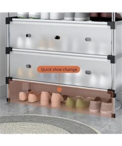 Beauenty Shoe Rack,6 Tier Shoe Organizer,Free Standing Shoe Storage,Dust Proof Shoe Rack,Shoe Cabinet Narrow Standing,Shoe Shelf for Entryway - Image 4
