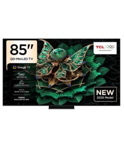 TCL 85-Inch Smart TV QD-Mini LED Gaming Google TV, 144Hz Native Refresh Rate, Precise Dimming Series  CrystGlow HVA Panel, HDR 3000 nits, Ultra Slim Design (2025 Model) 85C7K Black