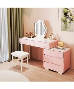 NKX Elegant and Efficient Smart Dressing Table for Contemporary Living Spaces with LED Mirror 120 CM