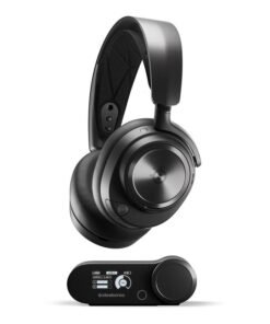SteelSeries Arctis Nova Pro Wireless Gaming Headset, Infinity Power System, Dual Audio Streams, Active Noise Cancellation, ClearCast Gen 2 Mic, Compatible with PS4 / PS5 / PC, Black | 61520