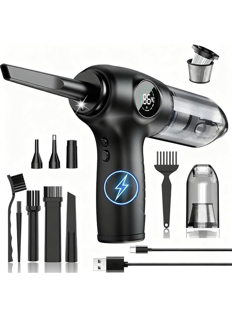 M.A&F's 2 In 1Car Vacuum Cleaner,Portable Mini Cordless Vacuum Cleaner For Car,3 Gear Wireless Vacuum Cleaner For Sofa, Home,Pc, Keyboard