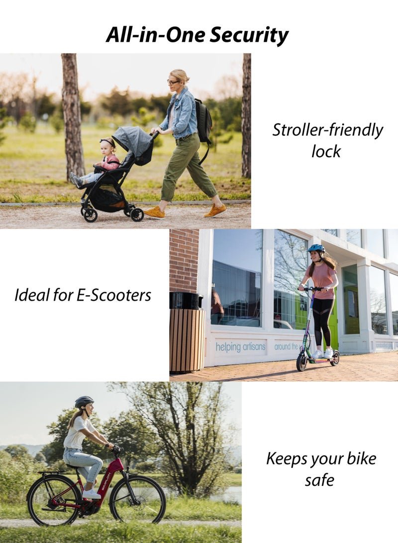Toshionics Heavy-Duty Bicycle & Scooter Cable Lock 80cm T114635 Braided Steel Anti-Theft Wire with Keys, Durable ABS Lock Head, Stroller Lock, E-Scooter Lock, Bike Security Cable (15mm Thick) - Image 2