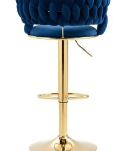 DubaiGallery Luxury bar Stool,Modern Round Adjustable Reception Chair, Gold Velvet Bar Chair, Kitchen high Dining Chair , Height Adjustable and 360° Swivel. Suitable for bar, Home, office, Cafe