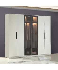 Home Box Grandeura 6-Door Wardrobe with Transparent Glass