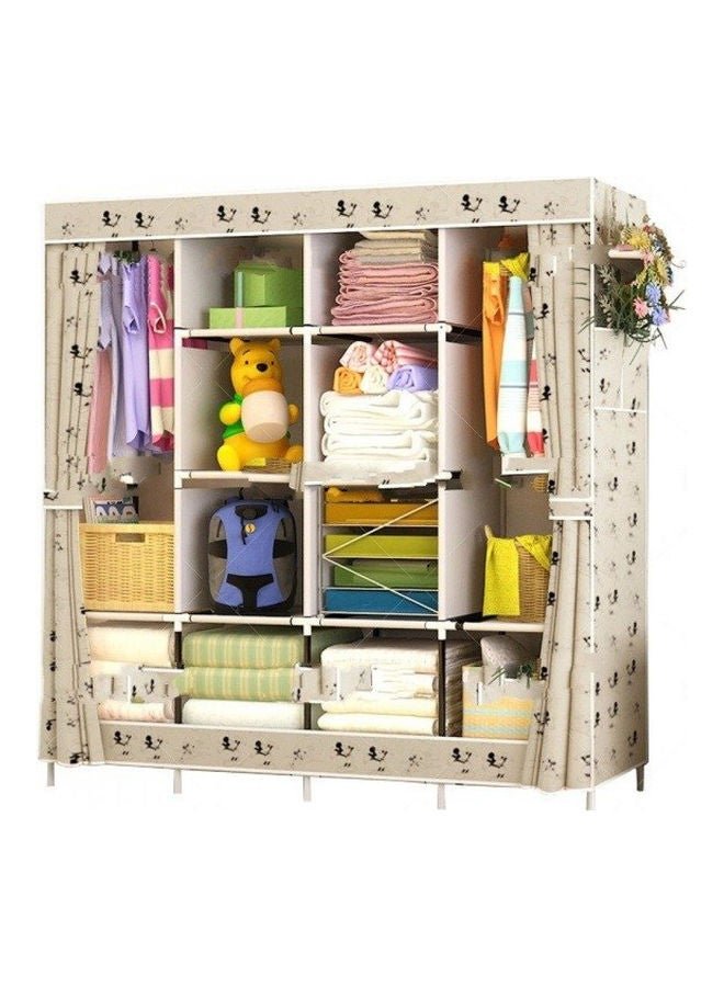 Alyashmac Portable Closet Organizer Beige/Black 167x45x170cm