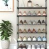 Haidue 6 Tier Shoe Rack and Organiser, Sturdy Metal Shoe Organizer Space Saver for Entryway, Easy to Assemble Compact Shoes Rack with Large Capacity, Free Standing Shoe Storage Cabinet 80x26x109 cm