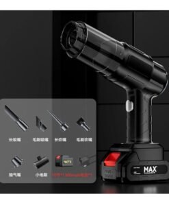 Portable Handheld Car Vacuum Cleaner – Wireless High-Power Lithium Battery with Replaceable Design