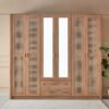 Home Box Java 6-Door Wardrobe With 2 Mirrors 55 x 220 x 240 cm