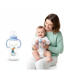 Alternative view of Momeasy Standard Feeding Bottle with Handles – 8oz / 240ml 44604 Blue