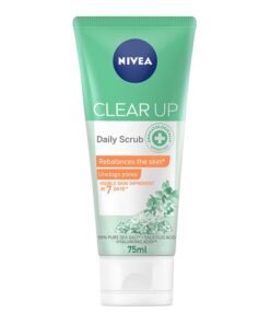 Nivea Daily Exfoliating Face Srub Clear Up Unclog Pores With Sea Salt Salicylic And Hyaluronic Acid 75ml