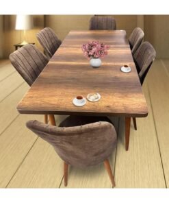 LHFHOMT 7 Seater Dining Room Sets 1 Table With 6 Chairs (160 x 80 x 70 cm) dining Table Sets
