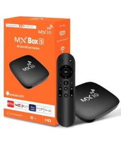 MX10 Android 13 Smart TV Box MX10 – 4GB RAM, 64GB Storage, 2.4G/5G WiFi, 4K HD Output, Set Top Box with Remote – Android TV Box for Seamless Streaming & Entertainment