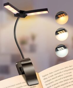 LOOPITYS Book Light,LOOPITYS Reading Book Clip Light, 9 Modes, LED Clip Reading Light, Eye-Care USB Rechargeable Reading Lamp for Kids, Flexible Clip-on Book Light for Reading in Bed，desk lamp