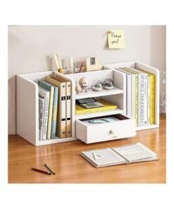 KLNAMAEAAN Desktopshelf for Multipurpose Use Floor Standing Storage Cabinet Multi Layers Bookcase Storage Organizer Display 56cm White Color