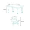 JSAITOYS Plastic Adjustable Height Fireproof Wood Surface Drawing And Study Table Chair Set