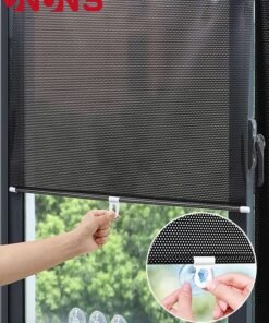 UNUNS Window Sun Shade,Retractable Balcony Blackout Curtain,Home Use Window Sun Block Bathroom Heat Insulation Blackout Roller Blinds