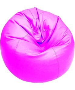 Harmony Home Puffy Leather Bean Bag | Versatile Comfy Lounge & Bedroom Seating | Water-Repellent | Dimensions 110x80cm | Pink