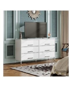 Alternative view of keke Wide Fabric Drawer Dresser Deep Storage for Bedroom, Closet & Living Room