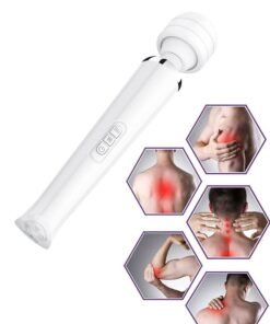 Handheld Body Massager, Deep Tissue Body Massage Gun for Sports Recovery, Back Shoulder Neck Relaxation White