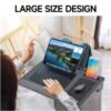Arabest Lap Table - Fits up to 17.3 in Lap Desk, Built in Mouse Pad & Wrist Pad for Notebook or Laptop with Cushion, Table for Bed with Tablet, Phone Holder (Black)