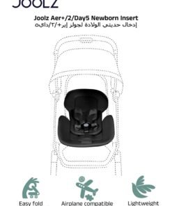 JOOLZ Newborn Insert for Aer+ / Aer2 / Day5 / Hub Strollers | Cosy Infant Seat Cushion | Easy Fold with Buggy | Lightweight Travel-Friendly Baby Support | 70 x 30 x 8 cm