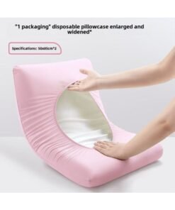 Going Out Universal Disposable Pillowcase Travel Pillowcase Elastic Increased Thickened Travel Hotel Supplies Travel Pillow Towel-Color:Peach Powder (50*85cm*2) Two In A Pack