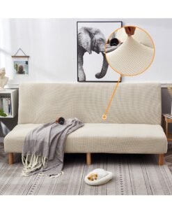 DUNISO 2 seater Sofa bed Cover,Without Armrests sofa cover,High weight fully wrapped elastic sofa cover with Corn silk fabric,Sofa protective cover, anti slip cover, furniture protector,Lying down, resting, for men, women, and children