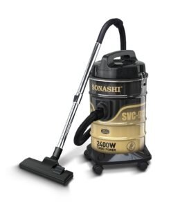 SONASHI Drum Vacuum Cleaner with 25L Dust Capacity | Strong Suction with Low Noise | Multi-Stage Filtration with Dust Full Indicator | Wheel Base for Easy Use | For Home & Offices 25 L 2400 W SVC-9125D Black