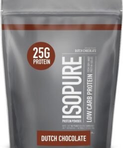 Isopure Low Carb Whey Protein Isolate Powder with Vitamin C & Zinc for Immune Support, 25g Protein, & Keto Friendly - Dutch Chocolate 1 LB