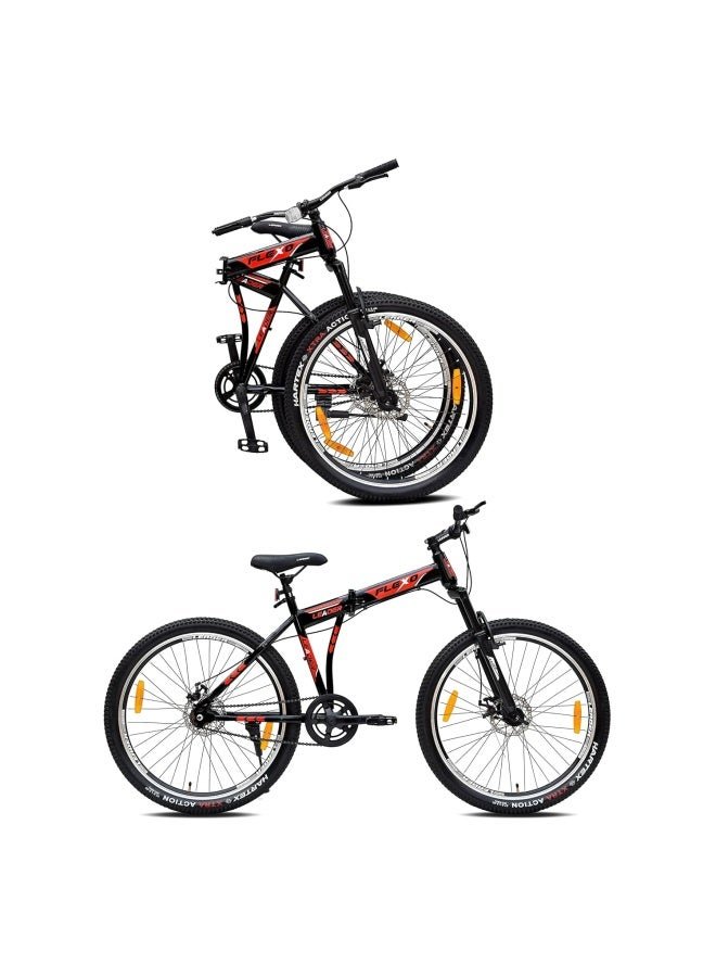 Leader Flexo 27.5 Inch || Mountain Bike || Single Speed || Front Suspension & Disc Brake || MattBlack Green Color || Unisex || Frame Size-19 Inch