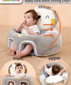 MissTiara Baby Sofa, Baby Sitting Support Seat Sofa, Infant Learning Chair Head Protect Breathable Crystal Fabric, Feather Cotton Filling, Perfect Toddler Gift to Learn to Sit