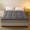 MAXQON Mattress Topper 6CM Thickness  Quilted Microfiber 600gsm, King/Queen/Double/Single Sizes, Color Grey