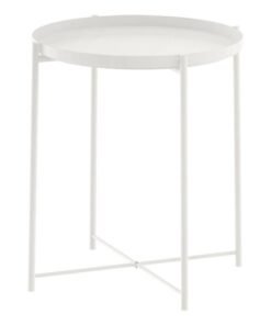 Roman Gifts Round Tray Table White 45x45x53cm