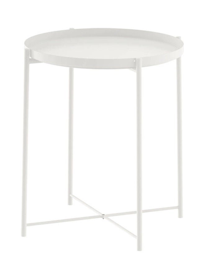 Roman Gifts Round Tray Table White 45x45x53cm
