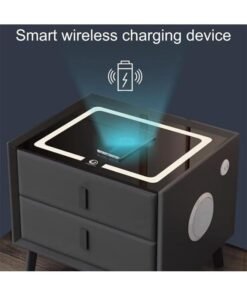 Alternative view of NKX Smart bedside table rechargeable and multifunctional wireless Charging and BT speaker for bedroom