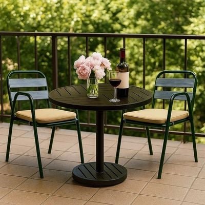 4-Seater Table -Prague Style- φ 91×74CM-Aluminum-1Year - Image 3