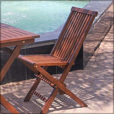 Foldable Eucalyptus Wood Chair - Outdoor Wood Chair For Garden Furniture Balcony Pool Side and Outdoor Area use - Image 4