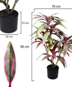 Artificial Cordyline Fruticosa Plant 90 Cm - Image 4