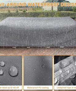 Protection Cover for Torino 7-Seater Sofa Set - L320 x W250 x H85cm - Grey - Image 4