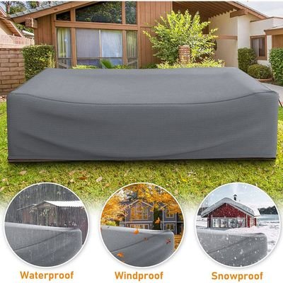 Outdoor Protection Cover for Alba Sofa Set 5 Seater - L260 x W160 x H80cm - Grey - Image 4